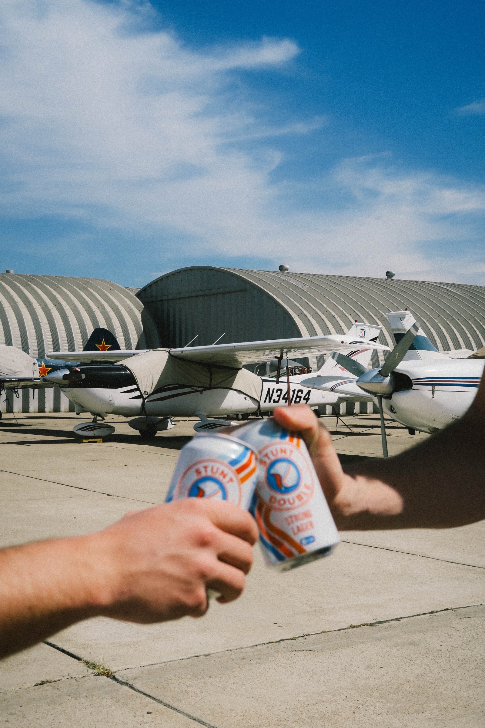 Stunt Double beer on a Southwestern road trip
