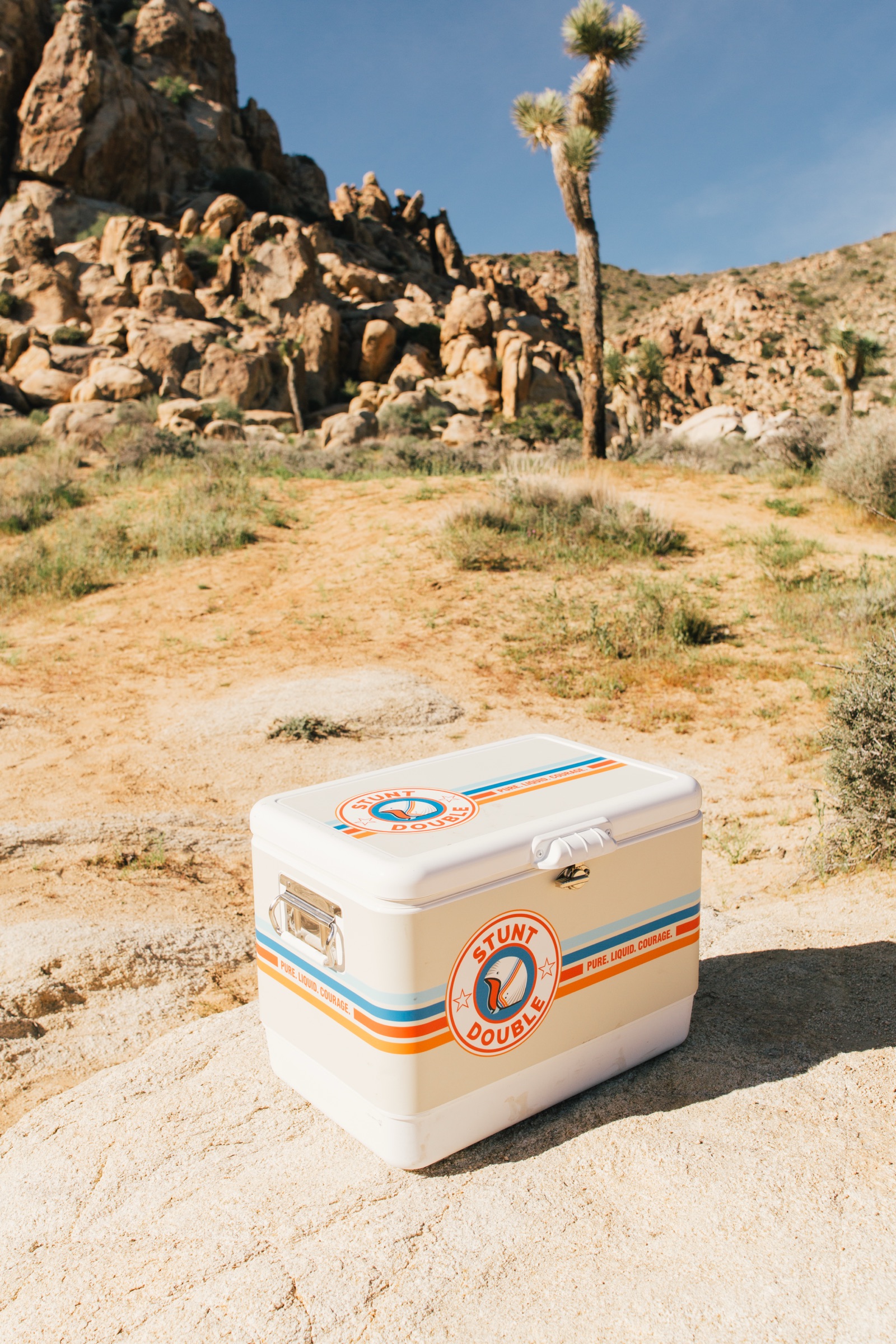 Stunt Double beer on a Southwestern road trip