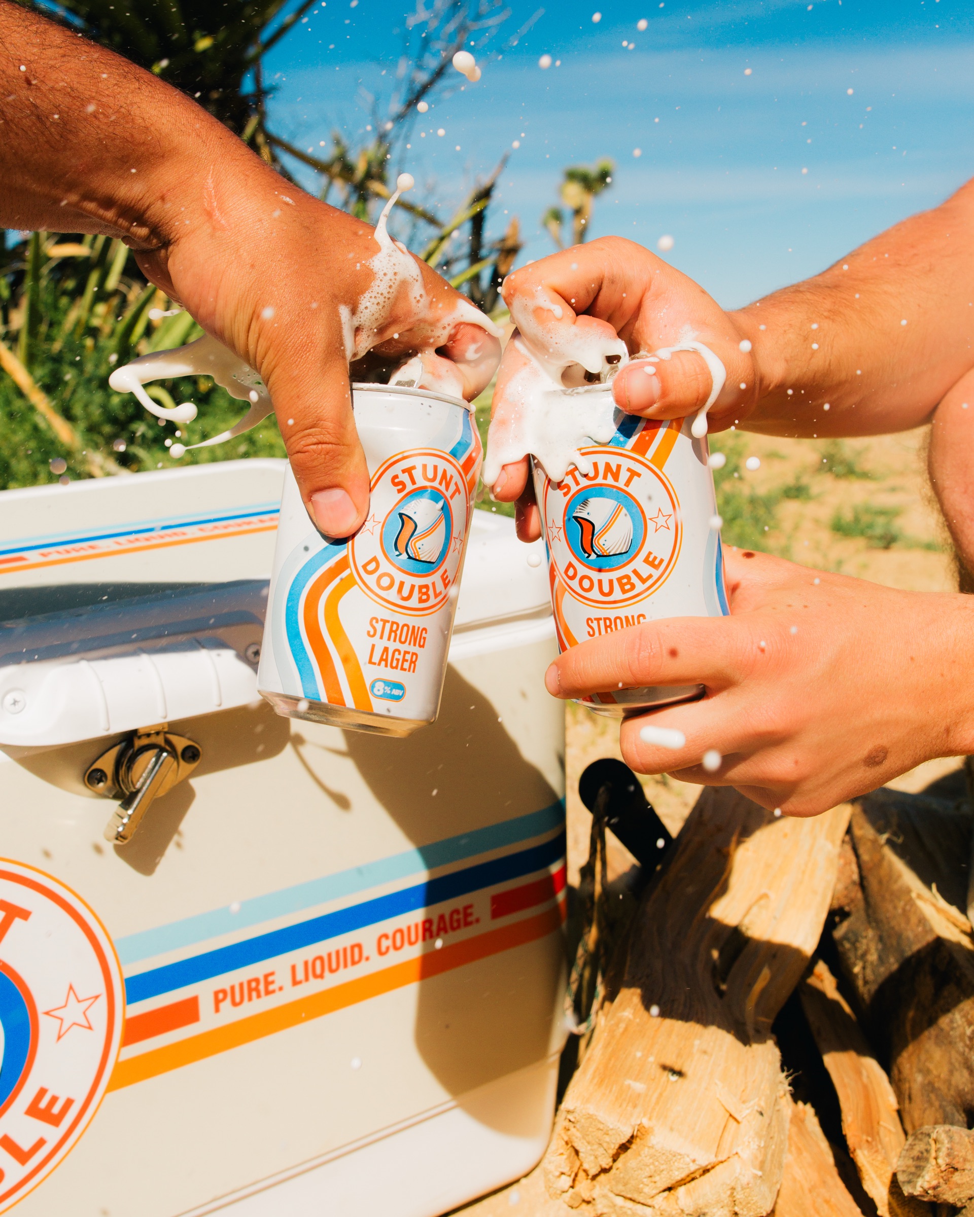 Stunt Double beer on a Southwestern road trip